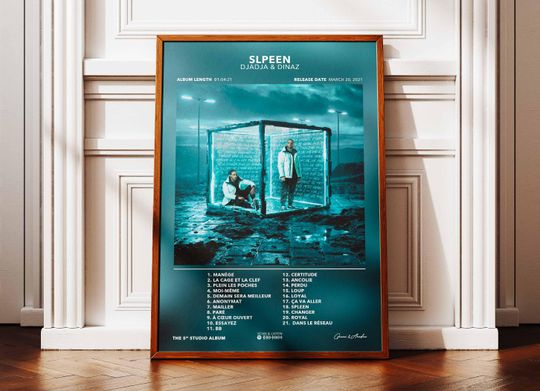 Album Poster Spleen Djadja & Dinaz | Poster Djadja Dinaz | Rapper Poster | Album Wall Art Poster | Music Album Poster | Poster French Rap