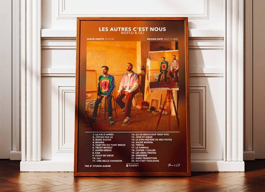 Discover Album Poster The Others It's Us Bigflo Oli | Poster Bigflo Oli | Rapper Poster | Album Wall Art Poster | Music Album Poster | Poster Rap