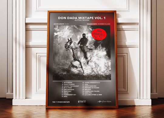 Discover Album Poster Don Dada Mixtape Alpha Wann | Poster Alpha Wann Album | Rapper Poster | Album Wall Art Poster | Music Album Poster | Poster Rap