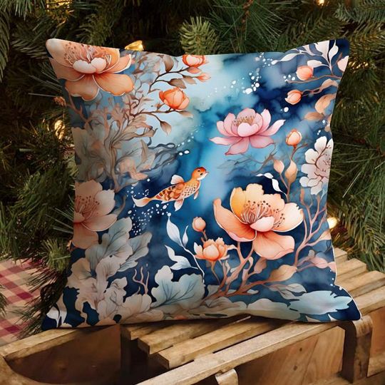 Discover Chinoiserie Pillow Cover, Decorative Throw Pillow for Sofa