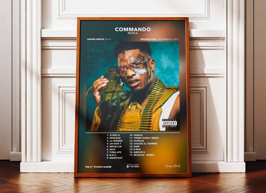 Commando Niska Album Poster | Niska Album Poster | Rapper Poster | Album Wall Art Poster | Music Album Poster | French Rap Poster