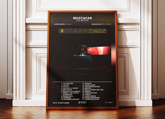 Album Poster Mustafar Luv Resval | Poster Luv Resval Album | Rap Poster | Album Wall Art Poster | Music Album Poster | Poster French Rap
