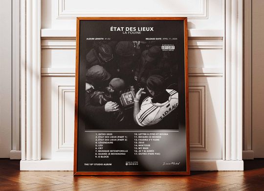 Discover Album Poster State of Play La Fouine | Poster La Fouine Album | Rapper Poster | Album Wall Art Poster | Music Album Poster | Poster Rap