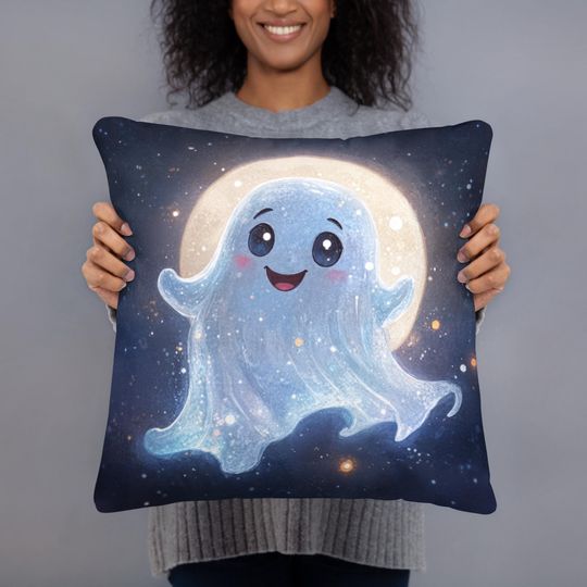 Discover Halloween Ghost Throw Pillow - Cute Spooky Season Home Decor