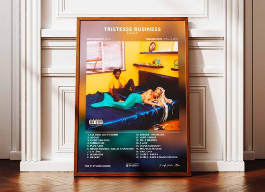 Discover Album Poster Sadness Business Luidji | Poster Luidji | Rapper Poster | Album Wall Art Poster | Music Album Poster | French Rap Poster