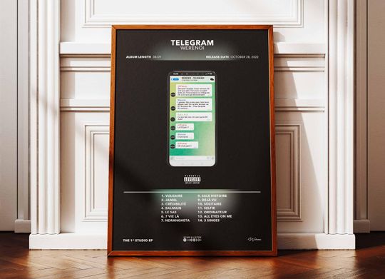 Discover Album Poster Telegram Werenoi | Poster Werenoi Album | Rapper Poster | Album Wall Art Poster | Music Album Poster | French Rap Poster