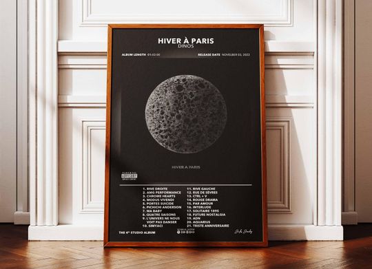 Discover Album Poster Winter in Paris Dinos | Poster Dinos Album | Rapper Poster | Album Wall Art Poster | Music Album Poster | French Rap Poster