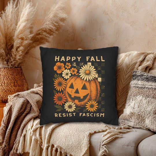 Retro Democratic Faux Suede Throw Pillowcase for Liberal Democrats - Halloween & Political Gift