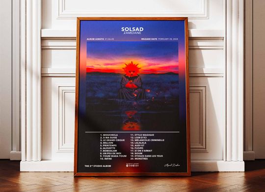 Discover Album Poster Solsad Zamdane | Poster Zamdane Album | Rapper Poster | Album Wall Art Poster | Music Album Poster | Poster French Rap