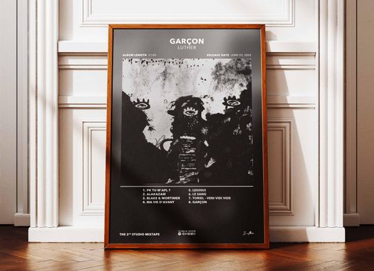 Discover Luther Boy Album Poster | Luther Album Poster | Rapper Poster | Album Wall Art Poster | Music Album Poster | French Rap Poster
