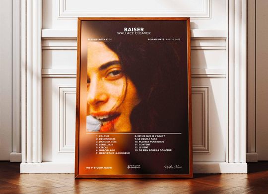 Discover Album Poster Kiss Wallace Cleaver | Poster Wallace Cleaver Album | Rapper Poster | Album Wall Art Poster | Music Album Poster | Poster Rap