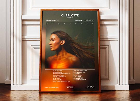 Discover Charlotte Vitaa Album Poster | Vitaa Album Poster | Rapper Poster | Album Wall Art Poster | Music Album Poster | French Rap Poster
