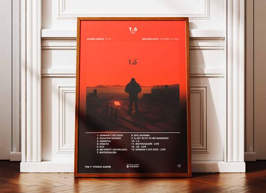 Discover Album Poster 1.6 Tif | Poster Tif Album | Rapper Poster | Album Wall Art Poster | Music Album Poster | French Rap Poster