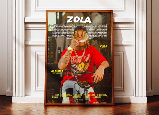 Discover Zola Poster | Zola Poster | Rapper Poster | Music Artist Posters | Wall Art Poster | Music Album Poster | French Rap
