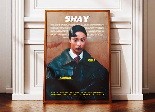 Discover Shay Poster | Shay Poster | Rapper Poster | Music Artist Posters | Wall Art Poster | Music Album Poster | French Rap