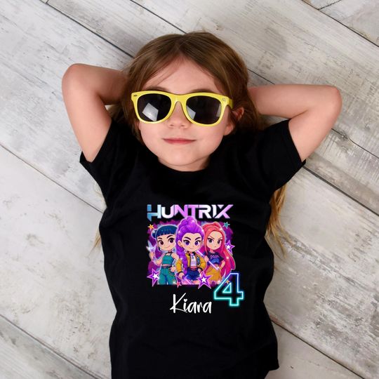 Custom Huntrix Birthday Girl Shirt, Custom It's My Huntrix Birthday Shirt, Personalized Kpop Demon Hunter Birthday Tee, Gift for Huntrix fan