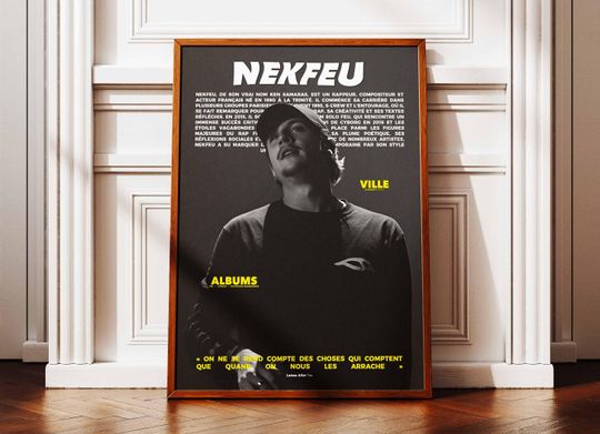 Discover Nekfeu Poster | Nekfeu Poster | Nekfeu Portrait Poster | Music Artist Posters | Nekfeu Album Poster | Music Album Poster | French Rap
