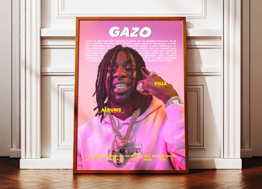 Discover Gazo Poster | Gazo Poster | Gazo Portrait Poster | Music Artist Posters | Gazo Album Poster | Music Album Poster | French Rap