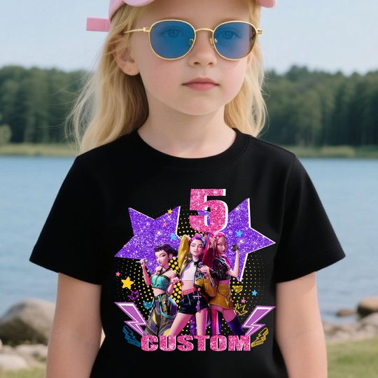 Custom Huntrix Birthday Girl Shirt,Custom It's My Huntrix Birthday Shirt,Personalized Kpop Demon Hunter Birthday Tee,Gift for Huntrix fan