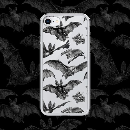 Discover Gothic iPhone 7 8 11 12 13 14 pro plus SE X XS Max XR case | Witchy Pastel goth Dark grunge Tumblr aesthetic | Release the Bats Transparent
