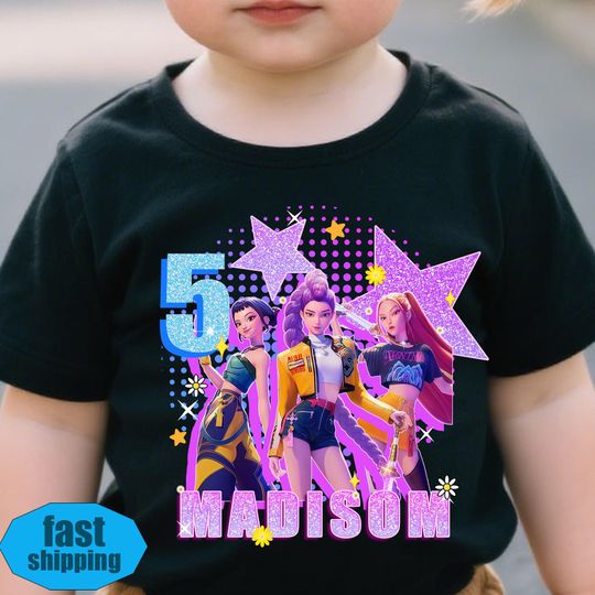 Discover Custom Huntrix Birthday Girl Shirt,Custom It's My Huntrix Birthday Shirt,Personalized Kpop Demon Hunter Birthday Tee,Gift for Huntrix fan