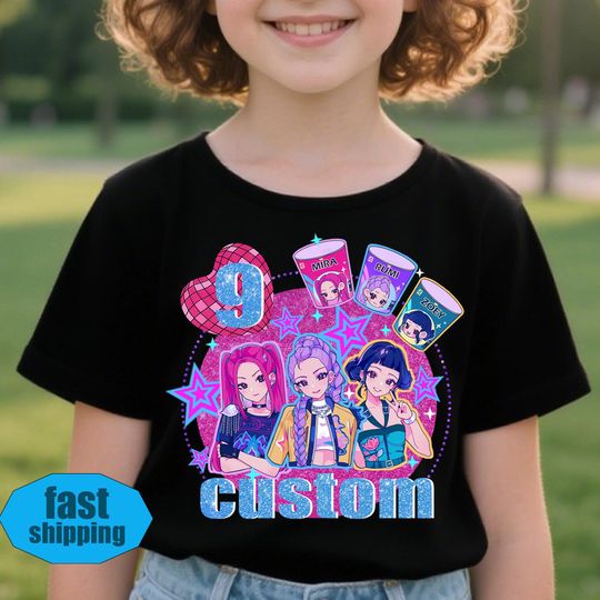 Custom Huntrix Birthday Girl Shirt,Custom It's My Huntrix Birthday Shirt,Personalized Kpop Demon Hunter Birthday Tee,Gift for Huntrix fan