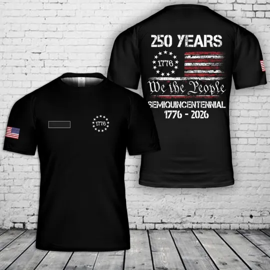 Discover Custom Name Celebrate Americas 250th Anniversary We The People T-Shirt 3D