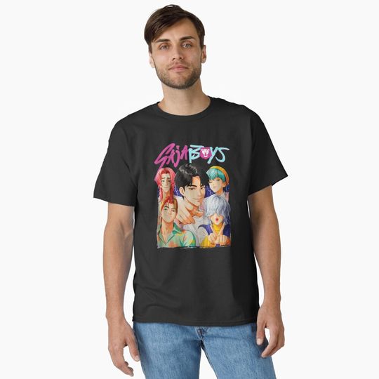 Discover Squad Boys Anime K-Pop Idol Group Retro Pop Classic T-Shirt