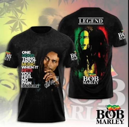 Bob Marley 3D Unisex T-shirt gift for fan