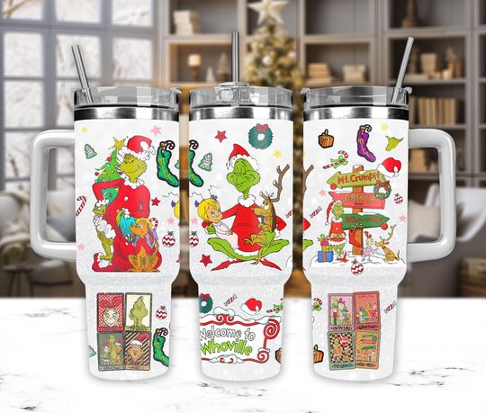 Discover Cartoon Christmas 40oz Tumbler Png, Cartoon Characters 2 pieces 40oz Wrap Png, Cartoon Movies Christmas 40oz Tumbler Png, Sublimation Design