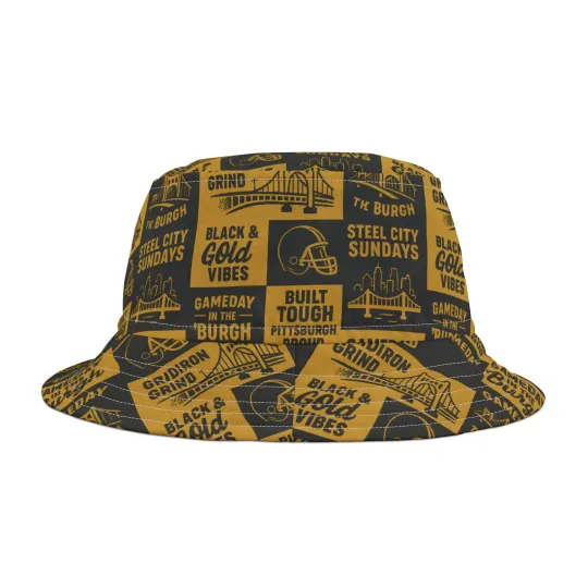 Discover Pittsburgh Spirit Bucket Hat, Game Day Gear, Black and Gold Vibes, [...]