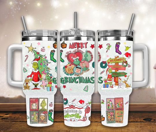 Discover Cartoon Christmas 40oz Tumbler Png, Cartoon Characters 2 pieces 40oz Wrap Png, Cartoon Movies Christmas 40oz Tumbler Png, Sublimation Design
