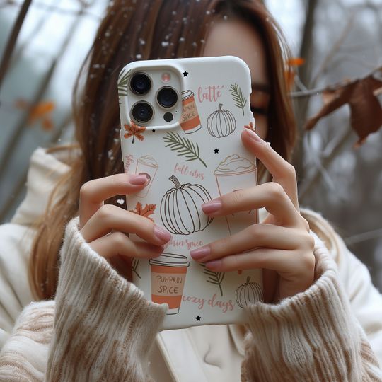 Discover Autumn Mix Phone Case for iPhone 17 16e 16 15 14 13 12 11 Samsung Galaxy S25 S24 S23 S22 S21 S20 halloween, autumn latte, fall MagSafe gift