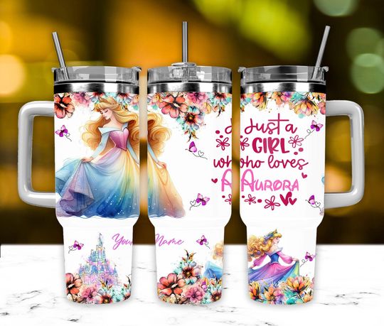 Discover Just A Girl Who Loves Princess 40oz, Cartoon Movies 40oz, Cartoon Characters 40oz Tumbler