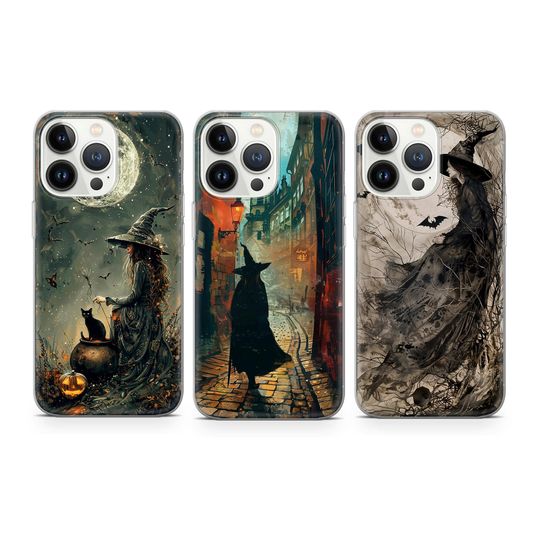 Witch phone case Gothic Celestial cover fit for iPhone 17 16 15 14 13 12 Pro Max Xr Xs, Google Pixel 10 Pro XL 9 8 7 6, Samsung S25 S24 FE