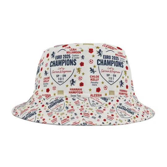 Discover Euro 2025 England Womens Football Chloe Kelly Hampton Bucket Hat
