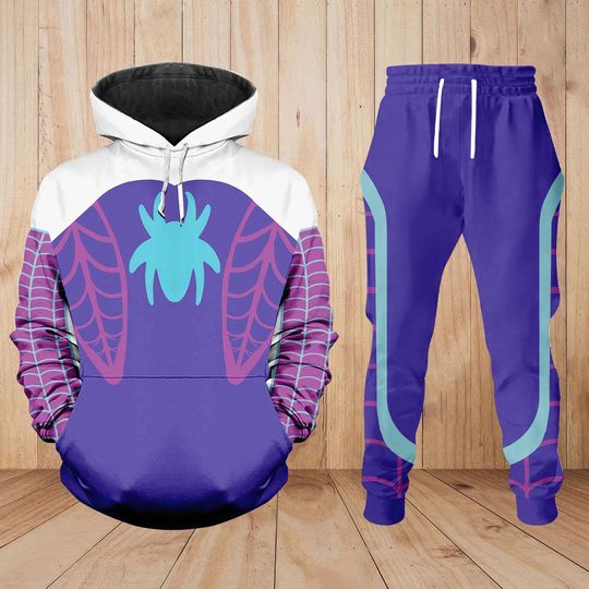 Discover Spider Gwen Hoodie and Joggers Set, Disney Spider Gwen Cosplay Costume