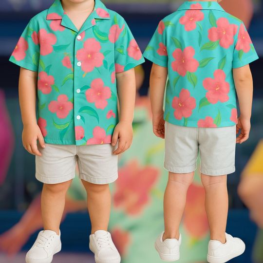 Discover Floral Hawaiian Button Down Shirt, Kpop Character Aloha Shirt, Kpop Inspired Costume,  Outfit PSJ630