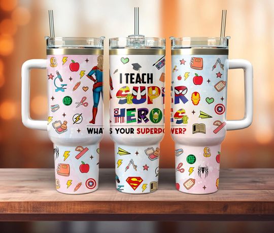 Discover Teacher Superhero 40oz Tumbler, Teacher Quotes 40oz, Teacher 40oz Tumbler