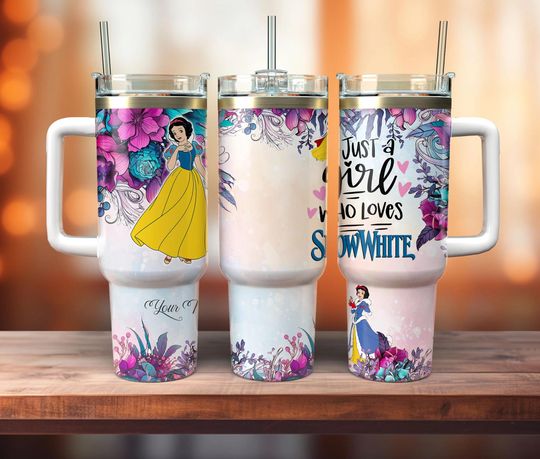 Discover Custom Just A Girl Who Loves Princess 40oz, Cartoon Movies 40oz, Cartoon Characters 40oz