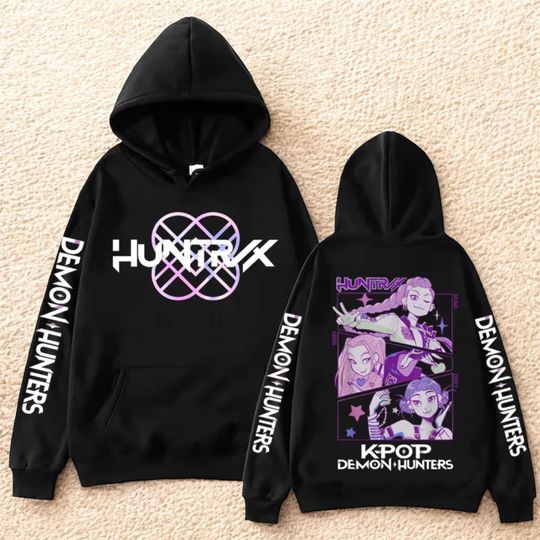 Kpop Demon Hunters Hoodie - Youth Adult Cosplay Sweatshirt with Derpy Tiger, Sussie Bird