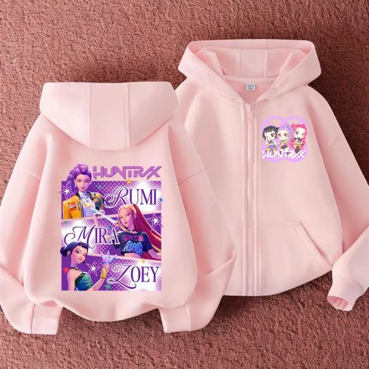 Discover Kpop Demon Hunters Hoodie - Anime Cosplay Zip Hoodie