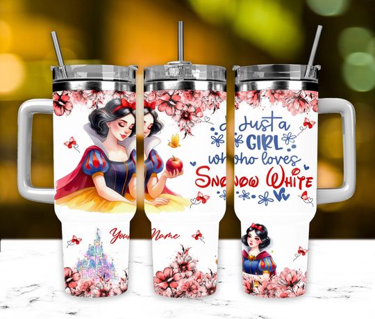 Discover Just A Girl Who Loves Princess 40oz, Cartoon Movies 40oz, Cartoon Characters 40oz