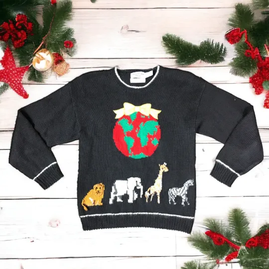 Discover Vintage Marisa Christina Classics M Ugly Christmas Sweater All Over 3D Animals