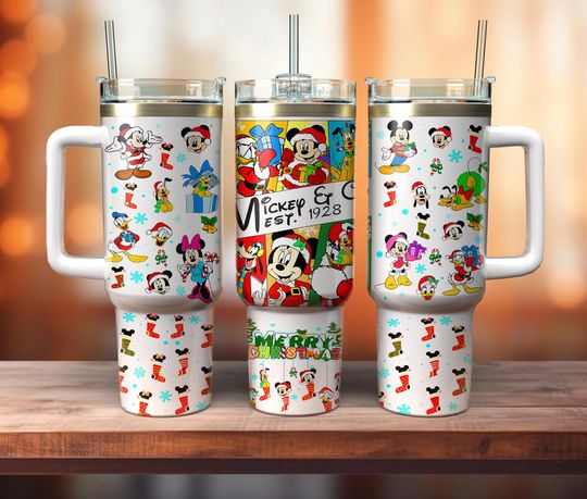 Discover Cartoon Christmas 40oz Tumbler, Cartoon Mouse 40oz, Cartoon Movies Christmas 40oz Tumbler