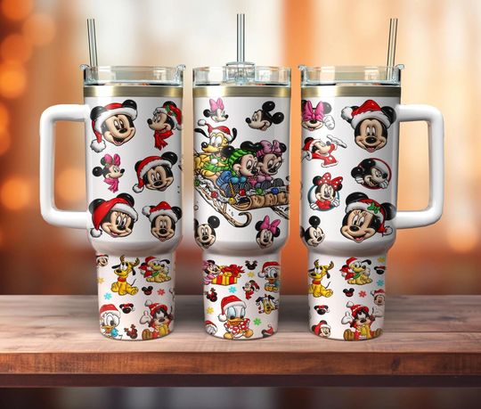 Discover Cartoon Inflated Christmas 40oz Tumbler , Cartoon Mouse 40oz, Cartoon Christmas 40oz Tumbler