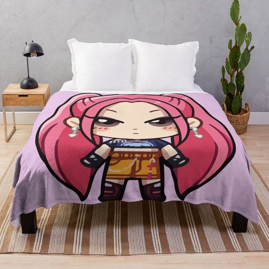 Mira Inspired KPop Demon Hunters Throw Blanket