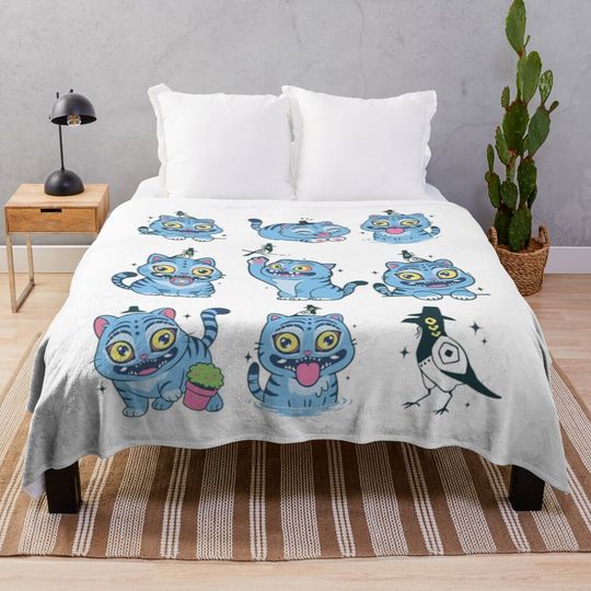 Discover Derpy the Tiger Tshirts Kpop Demon Hunter Throw Blanket