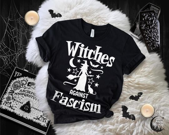 Discover Witches Against Fascism T-Shirt: Gothic Political Tee
