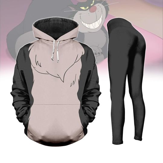 Discover Lucifer Costume Hoodie, Women Leggings, Cinde Cat Halloween Shirt, Lucifer Cosplay, Disneyland Outfit, Disney Cartoon Movie Hoodie